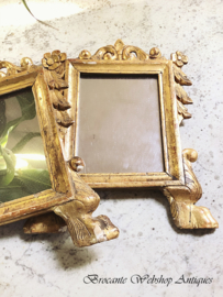 Set of 2 antique small mirrors