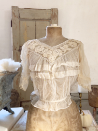 Prachtige antieke franse blouse