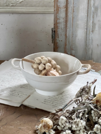 Antique bowl with handles