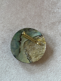 Mooie vintage abalone parelmoer broche