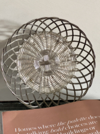 Mid-Century verzilverd broodmandje