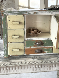 Antique specimens wall cabinet