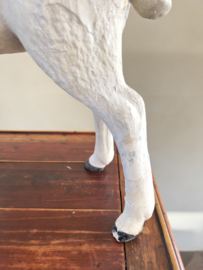 XL antique french ceramic lamb