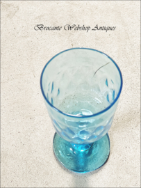 Old blue wine glass