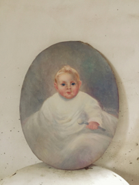 French oval child portrait