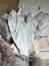 Antique french leather gloves