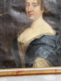 Antique french oil portrait