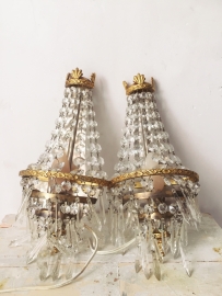 Set franse wandlampjes/ Set french wall lamps