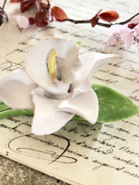 Antique earthenware flower