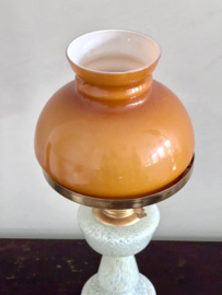 Beautiful old glass lamp in oil lamp style