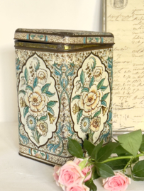Oud bloemen blik