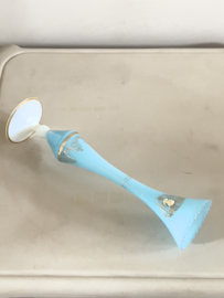 Pastelblauwe opaline vaas