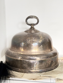 Oude verzilverde cloche