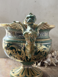 Prachtige Italiaanse vase/pot with dragons