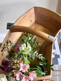 Antique wooden harvest basket