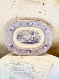 Antique lila serving plate