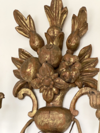 Antieke franse houten wand applique
