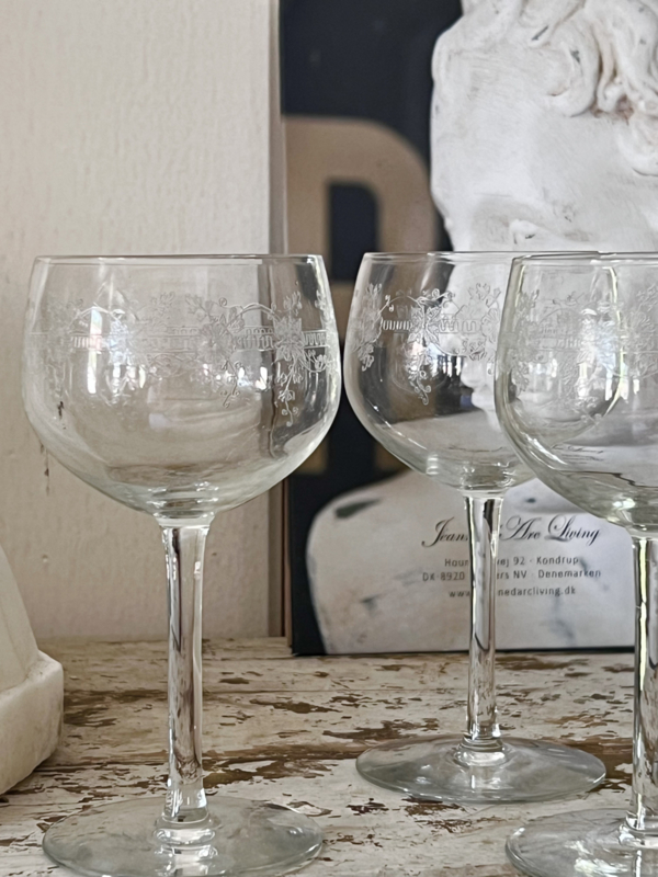 Set of old wine glasses