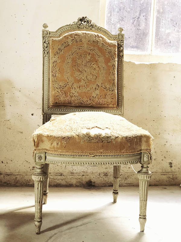 Antique french bow chair