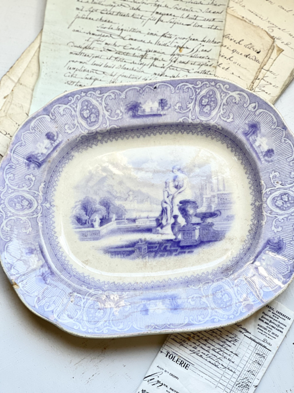 Antique lila serving plate