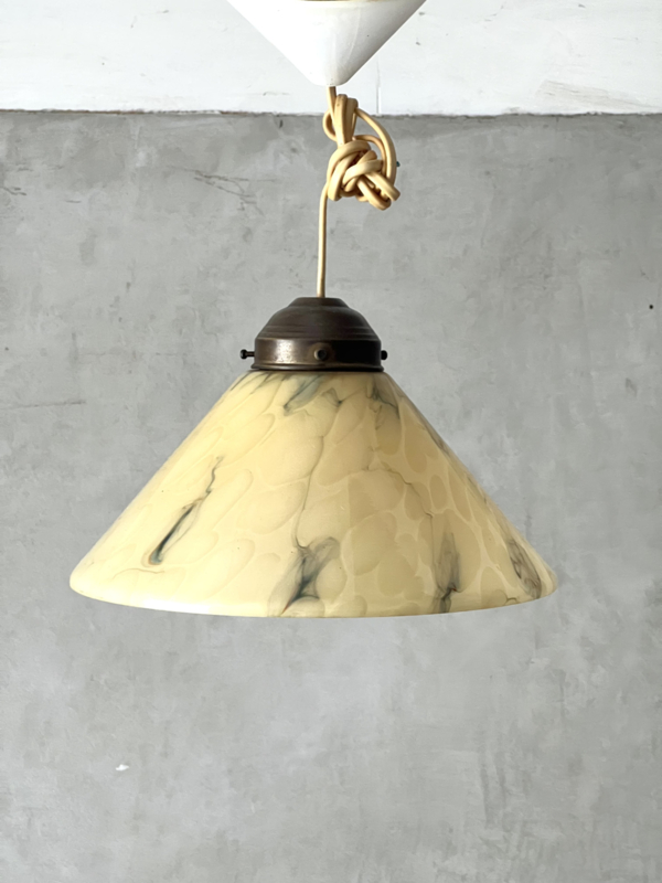 Beautiful small marbled glass lamp