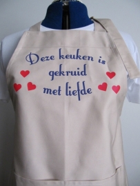 keukenschort 'gekruid met liefde'