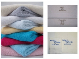 Set van 2 standaard trouw handdoeken (50x100 cm)