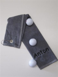 A&R golfhanddoek met naam (VELOURS/badstof kwaliteit)