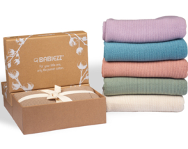 Babiezz® gebreide babydeken 100% Biologisch Katoen