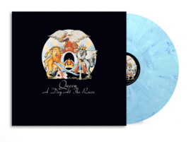 Queen - A Day At The Races LP - Blue Marbled Vinyl-