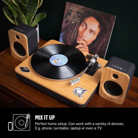 Stir It Up Draaitafel Wireless + Duo Speakers  - Bamboo