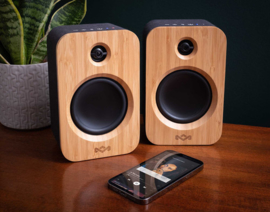 Stir It Up Draaitafel Wireless + Duo Speakers  - Bamboo