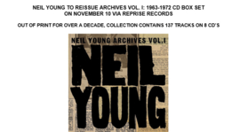 Neil Young Archives Vol.1 1963 - 1972 8CD