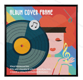 Wissellijst Vinyl LP Cover - Zwart Kunststof Frame -