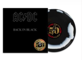 Ac/Dc Back To Black LP - Black & White Vinyl-