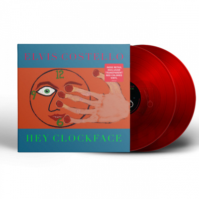 Elvis Costello Hey Clockface 2LP - Red Vinyl-