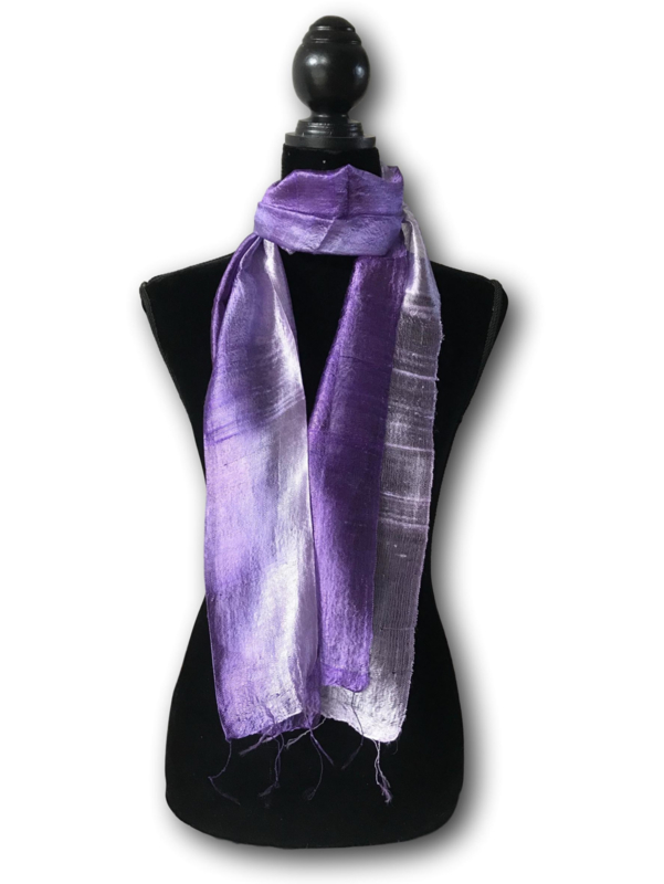 Uitwisseling Noord Amerika Nest Zijden sjaal multicolor lila-paars | ZIJDEN EFFEN SJAALS | zijden sjaaltjes  online kopen in prachtige kleuren