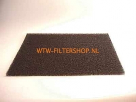 Zwart filterdoek voor Aircoflow panelen, retourroosters
