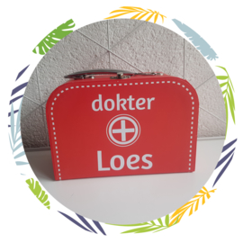 Smallfoot |dokterskoffer |houtenspeelgoed| zus & kado Dokterskoffertje Zilvergrijs met naam | Houten Speelgoed met