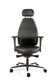 Luxe Bureaustoel Therapod X HR  Leder met hoge rug en Hoofdsteun