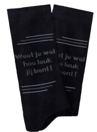 Tekst Sokken - Hoe leuk jij bent (heren)