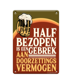 Metal signs - Half bezopen