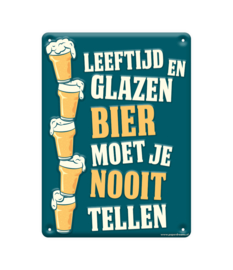 Metal signs - Leeftijd en glazen bier