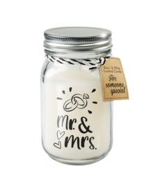 Black & White candle / Mr & Mrs