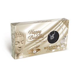 Wensparel met zilveren ketting - Happy Boeddha