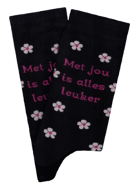 Tekst Sokken - Met jou is alles leuker (dames)