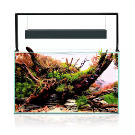 Osaka Ultrascape zwart 60x30x36cm aquarium + 3x LED verlichting met forest meubel