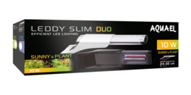 Leddy slim duo 10watt zwart - vol spectrum aquarium LED lamp