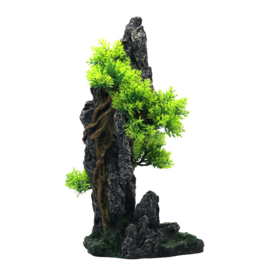 Steile rots met boom OS-103 - aquarium decoratie