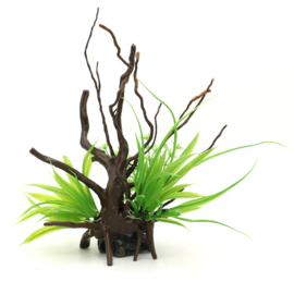 Kunstplanten op hout OS-213 - aquarium decoratie